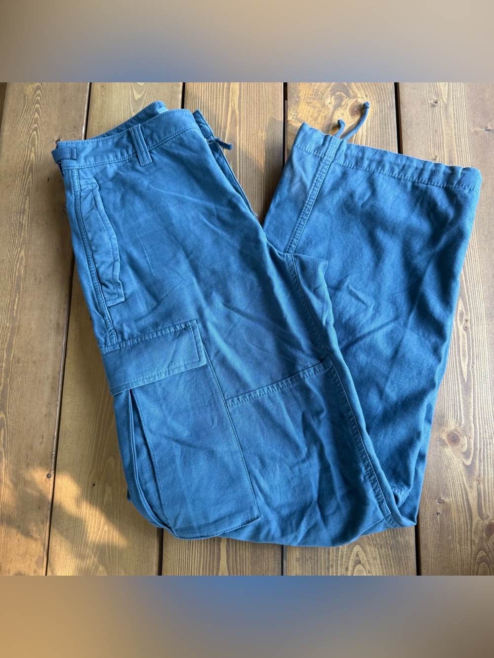 TNA cargo pants in a beautiful steel blue / gray Size 4 Relaxed fit